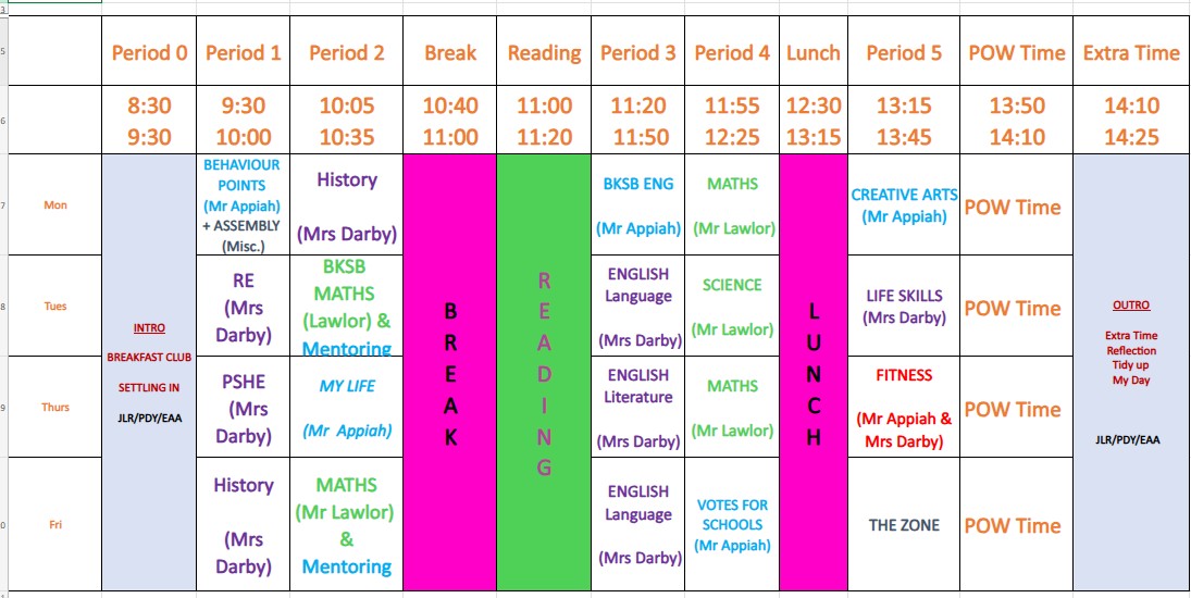 Timetable